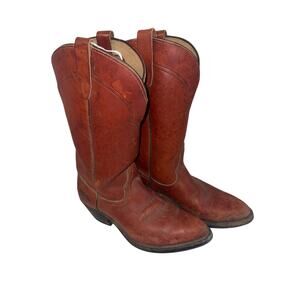 VINTAGE GOLDEN RETRIEVERS leather western rancher rodeo cowboy boots 7